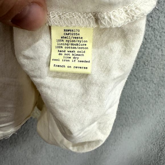 Pin and needles Tank Top Womens Medium Ivory Lace Zipper Ruffle Boho Cottagecore - Picture 6 of 6